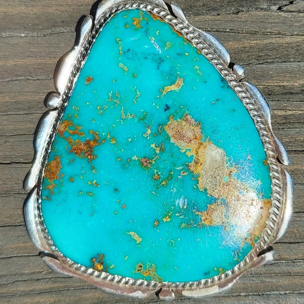 Turquoise pendant vintage will post back pictures
